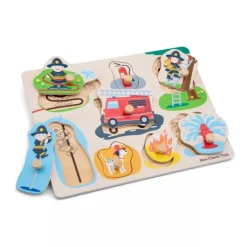 New Classic Toys Peg Puzzle – Fire Brigade - 8 pieces