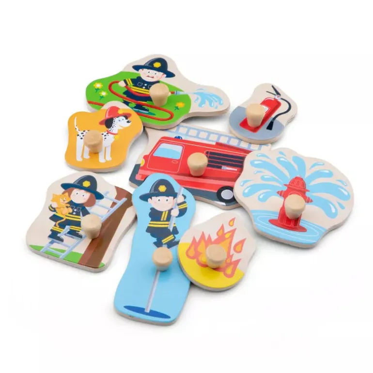 New Classic Toys Peg Puzzle – Fire Brigade - 8 pieces