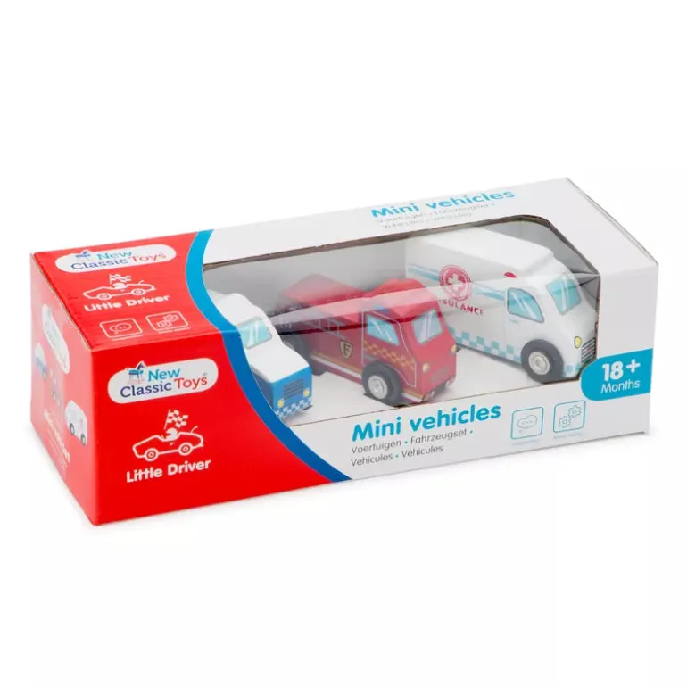 New Classic Toys Vehicles set of 3 – Ambulance, Fire and Police