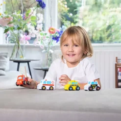 New Classic Toys Wooden Vehicles set of 4