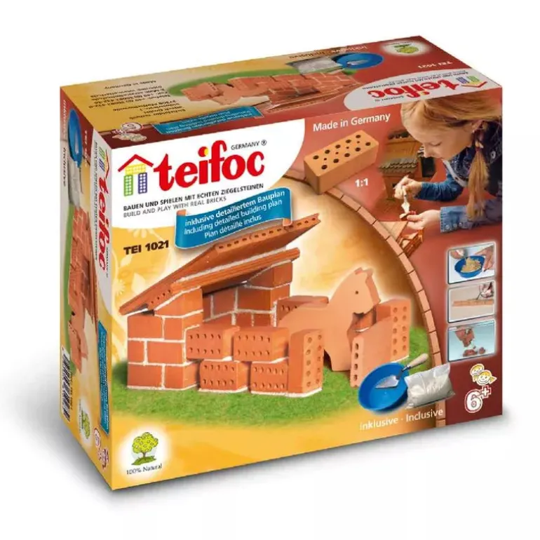 Teifoc Brick Construction Horse Stable