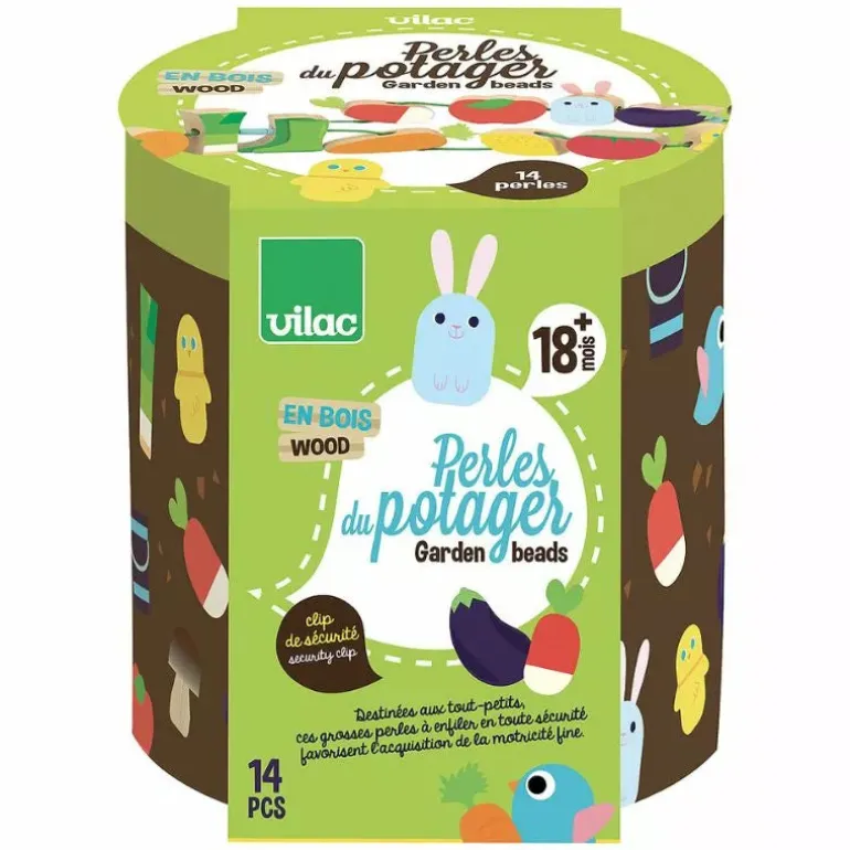 Vilac Vegetable Garden Large Beads Set