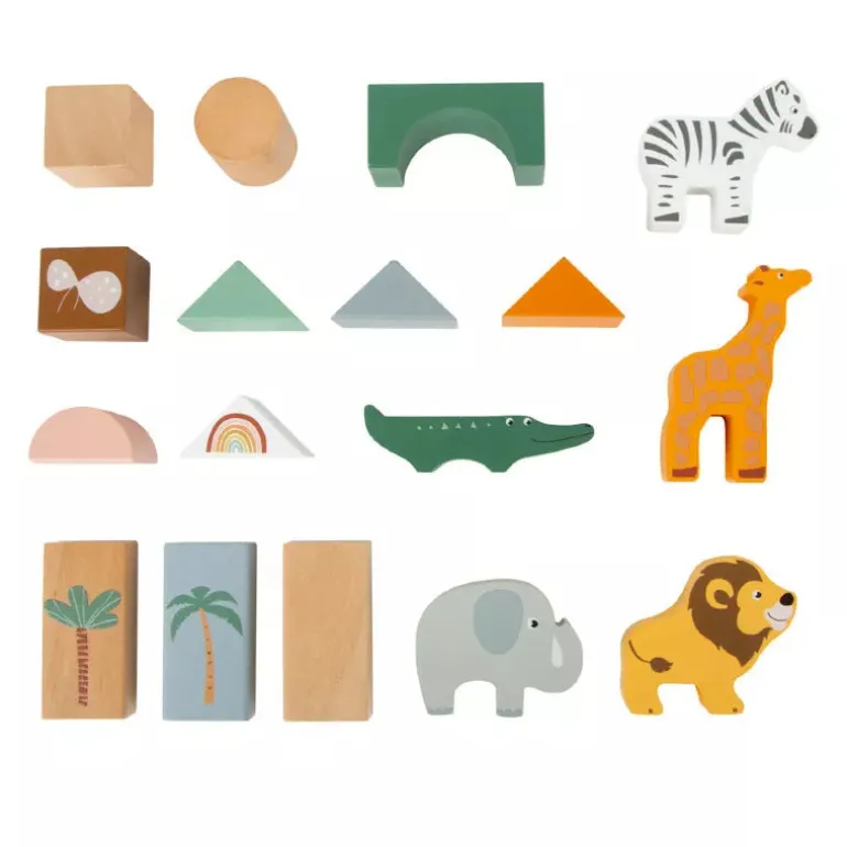 Wooden Building Blocks "Safari"